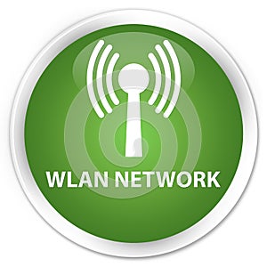 Wlan network premium soft green round button