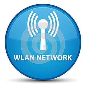 Wlan network special cyan blue round button
