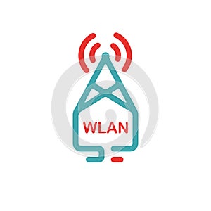 Wlan tower vector illustration.