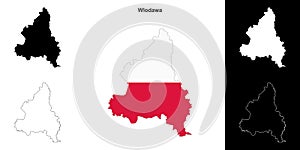 Wlodawa outline map