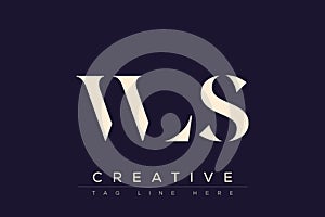 WLS abstract letter logo design