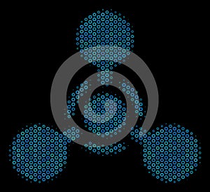 WMD Nerve Agent Chemical Warfare Mosaic Icon of Halftone Spheres photo