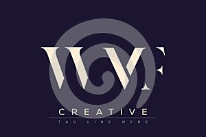 WMF abstract letter logo design