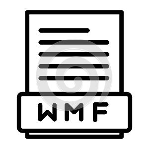 WMF File Document Icon design in filled and outlined style photo