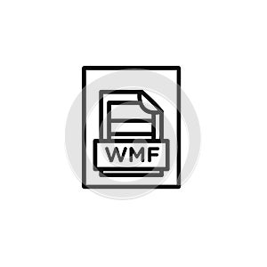WMF File Document Icon vector set collection for web