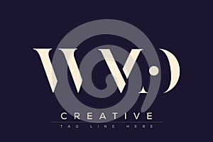 WMO abstract letter logo design