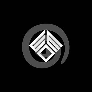 WMO letter logo design on black background. WMO creative initials letter logo concept. WMO letter design