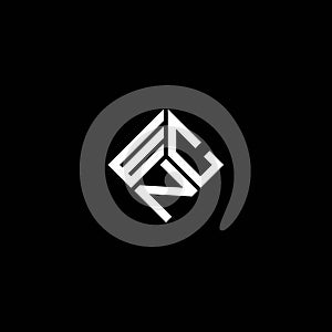 WNC letter logo design on black background. WNC creative initials letter logo concept. WNC letter design