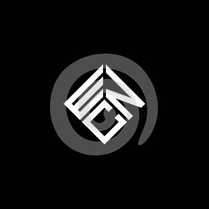 WNC letter logo design on black background. WNC creative initials letter logo concept. WNC letter design