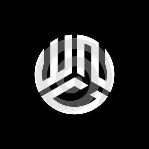 WNC letter logo design on black background. WNC creative initials letter logo concept. WNC letter design photo