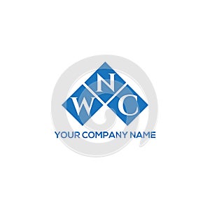 WNC letter logo design on WHITE background. WNC creative initials letter logo concept.
