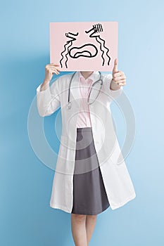 Woamn doctor take cry billboard