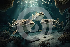 Wobbegong Shark Fish Underwater Lush Nature by Generative AI