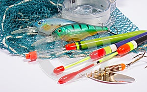 Wobbler, floats and fishing accessories