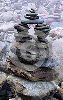 Wobbly stone structure photo