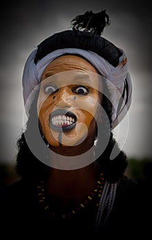 Wodaabe man at Gerewol, Cure Salee, Niger