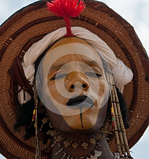 Wodaabe man at Gerewol, Cure Salee, Niger