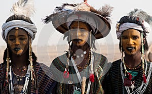 Wodaabe men at Gerewol, Cure Salee, Niger