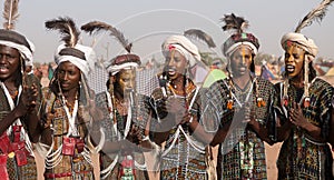 Wodaabe men at Gerewol, Cure Salee, Niger