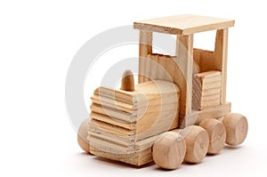 A wodden toy train