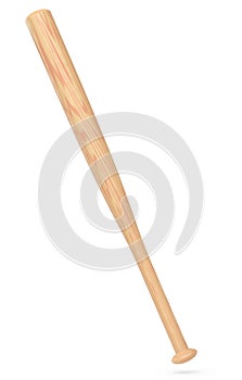 Wodoen professional softball or baseball bat isolated on white background.
