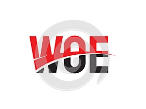 WOE Letter Initial Logo Design Vector Illustration photo