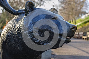 Wojtek the bear statue in Edinburgh