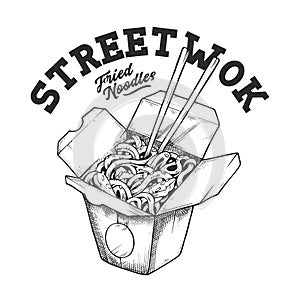 Wok Retro Emblem BLack and White