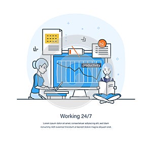 Woking 24 7, daily task routine, effective planning, productivity, work overload