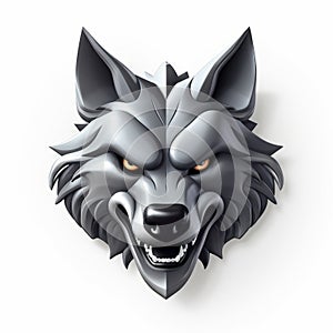 Wolf 3d Icon: Cartoon Clay Material With Nintendo Isometric Spot Light