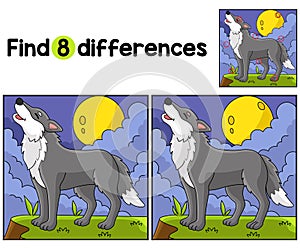 Wolf Animal Find The Differences