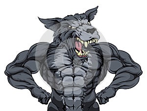 Wolf Animal Sports Mascot