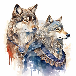 Wolf Brothers: Realistic Watercolor Illustrations With Fantasy Elements