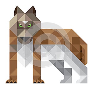 Wolf built of triangular elements