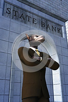 Wolf businessman manager