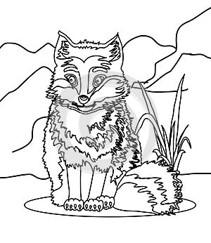 Wolf coloring page