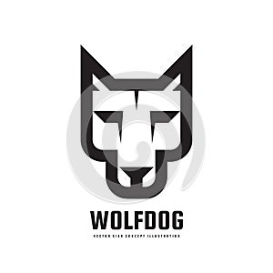 Wolf or dog head - vector logo template concept illustration. Wilde animal graphic sign. photo
