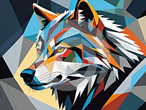 wolf face. animal face illustration