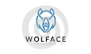 Wolf Face Logo