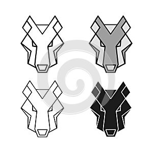 Wolf geometric head vector set