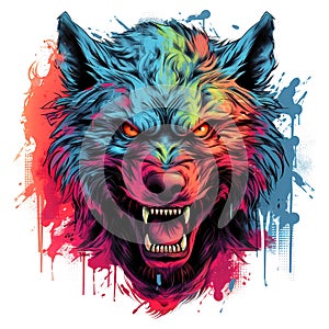 Wolf head on a clean background, Png for Sublimation Printing, T-shirt Design Clipart, DTF DTG Printing, Wild Animals,