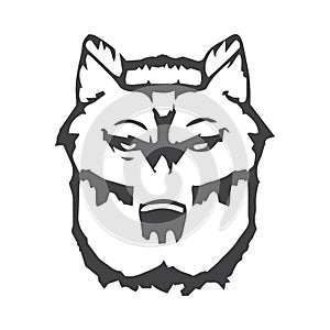 Wolf head emblem for concept design. Creative design. Template design. Logo design. Danger symbol. Concept art