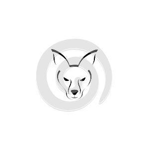 Wolf head icon logo vector