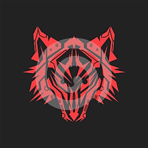 Wolf head illustration artwork tattoo vector element futuristic, tribal, clip art, warrior, t shirt design printable