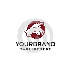 Wolf head logo template