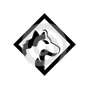Wolf head logo