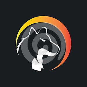 Wolf head logo