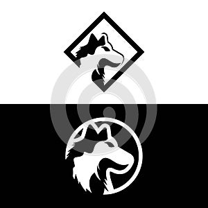 Wolf head logo