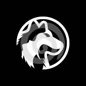 Wolf head logo