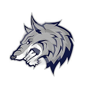 Wolf head mascot